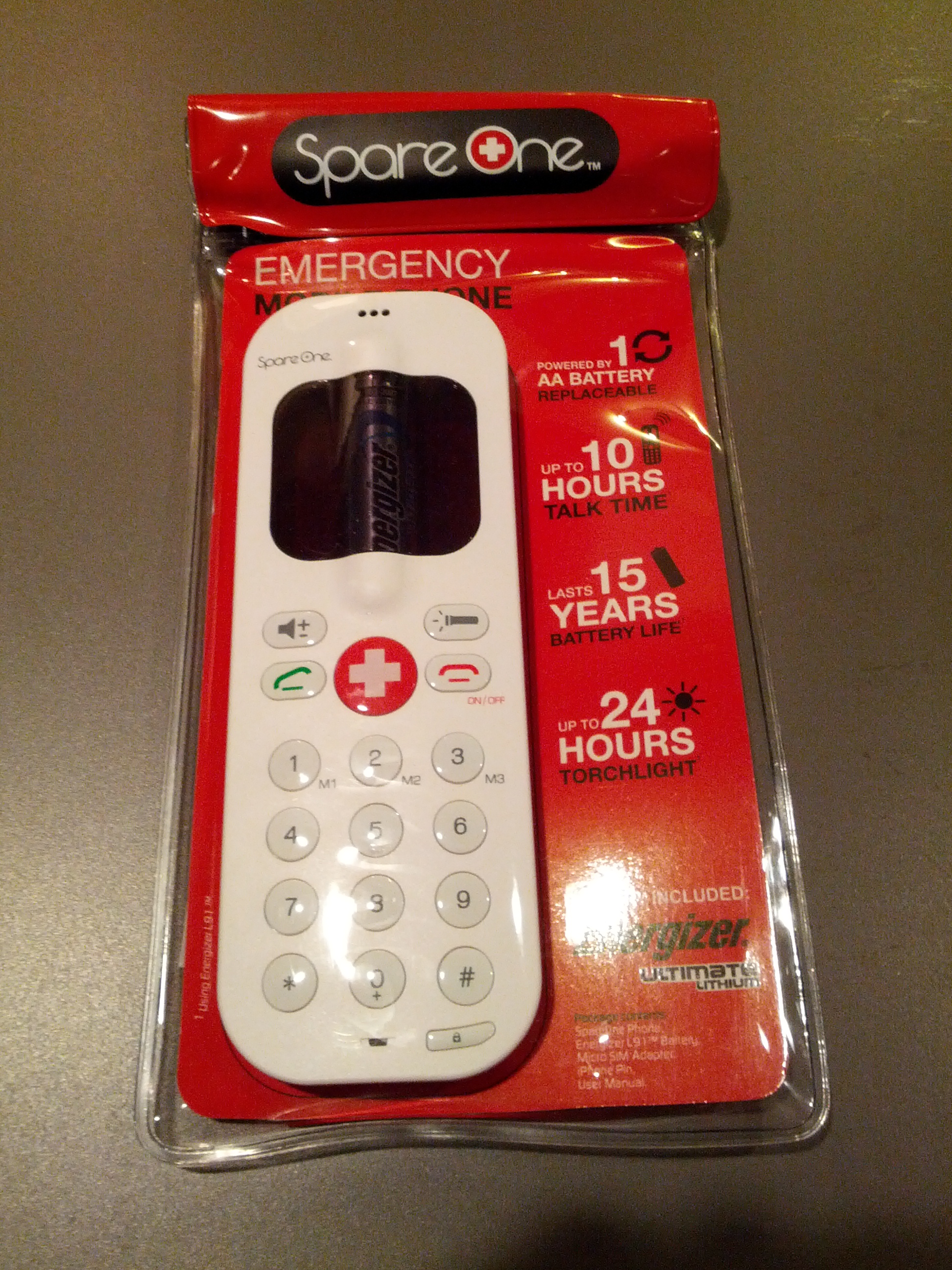 The SpareOne Emergency Cell Phone