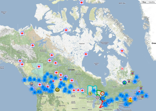 SAR Map of Canada