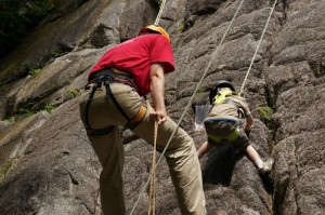 Rapping with my 3.5 year old climbing partner. 